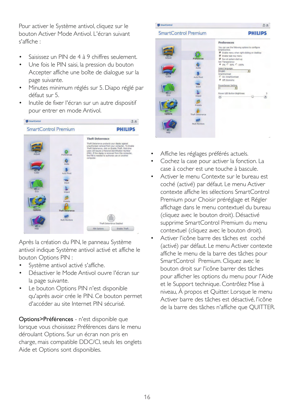 Philips Brilliance Moniteur LCD avec SmartImage User Manual | Page 18 / 53