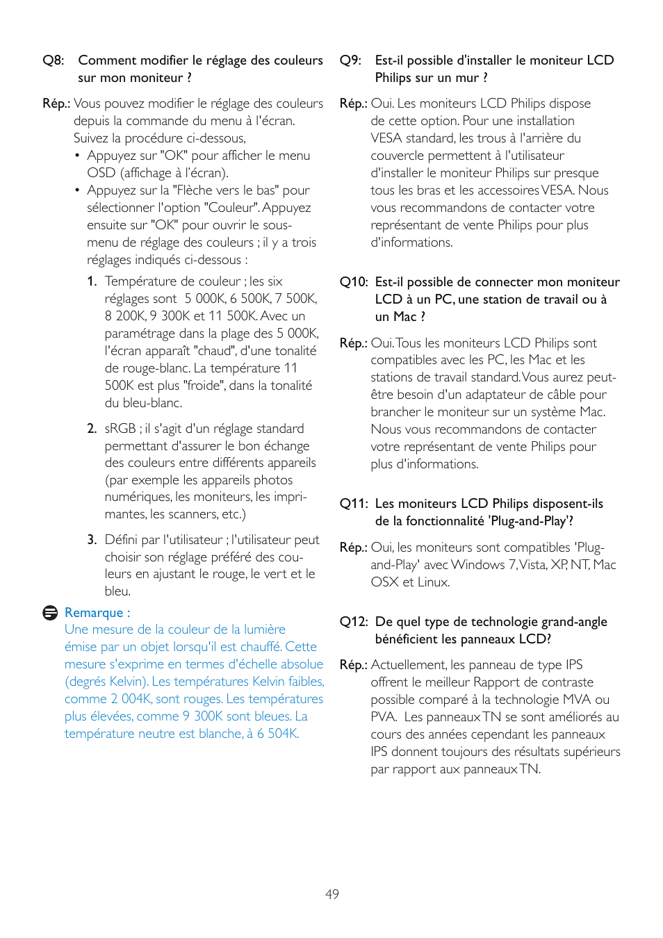 Philips Brilliance Moniteur LCD avec SmartImage User Manual | Page 51 / 53