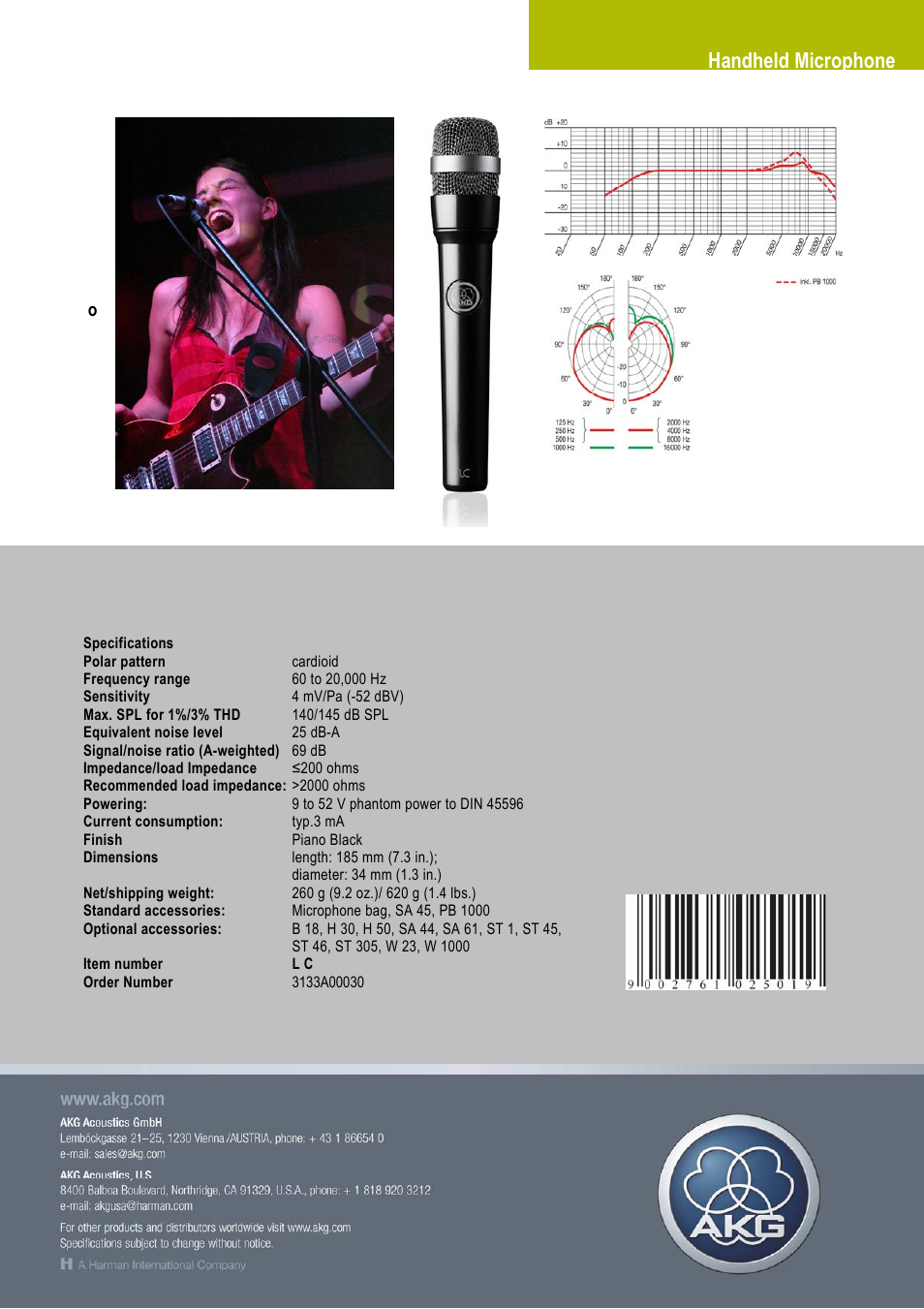 Handheld microphone | AKG Acoustics LC User Manual | Page 2 / 2