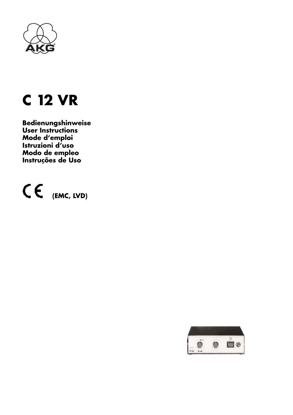 AKG Acoustics C 12VR User Manual | 28 pages