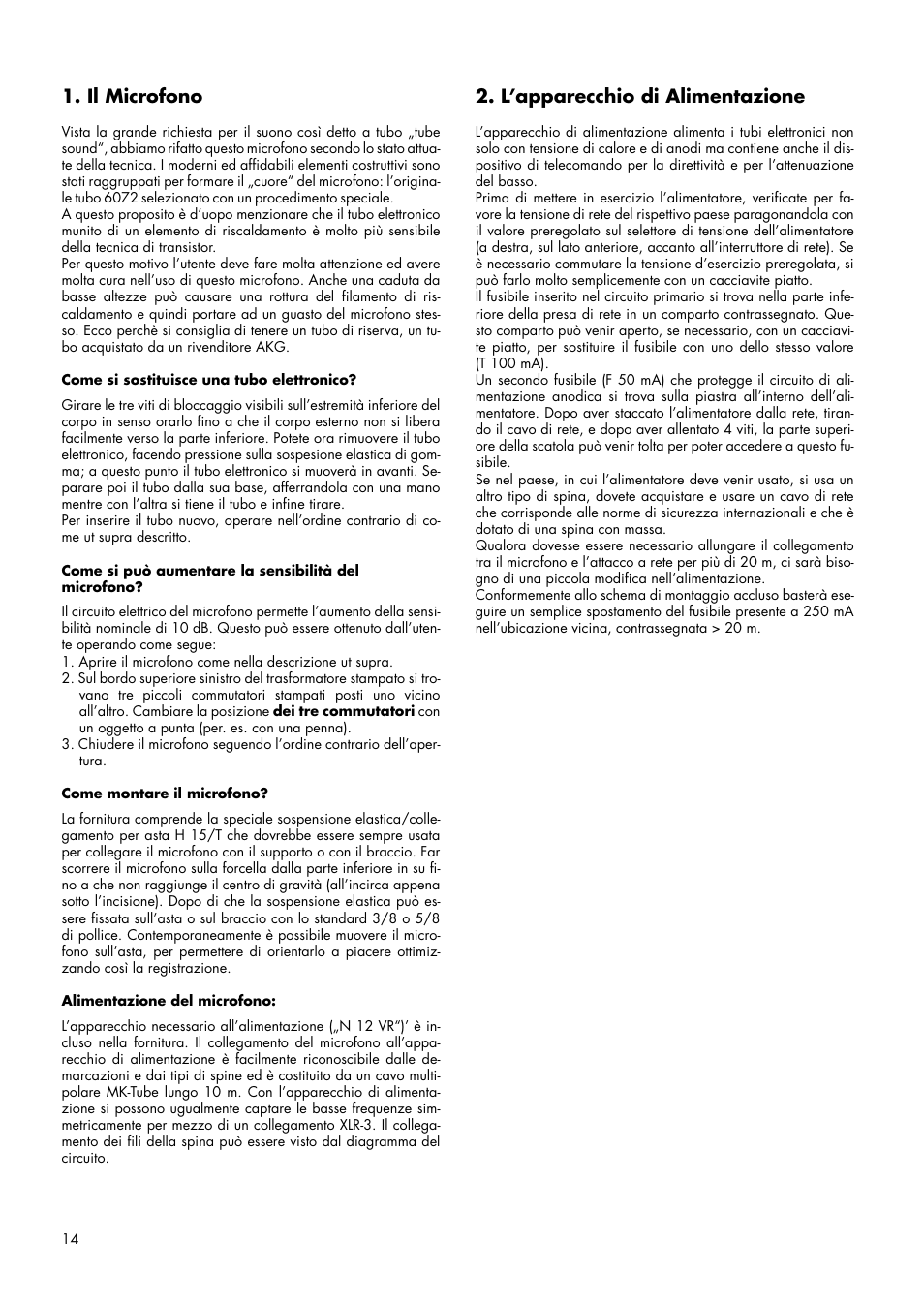 Audio rents, inc | AKG Acoustics C 12VR User Manual | Page 14 / 28