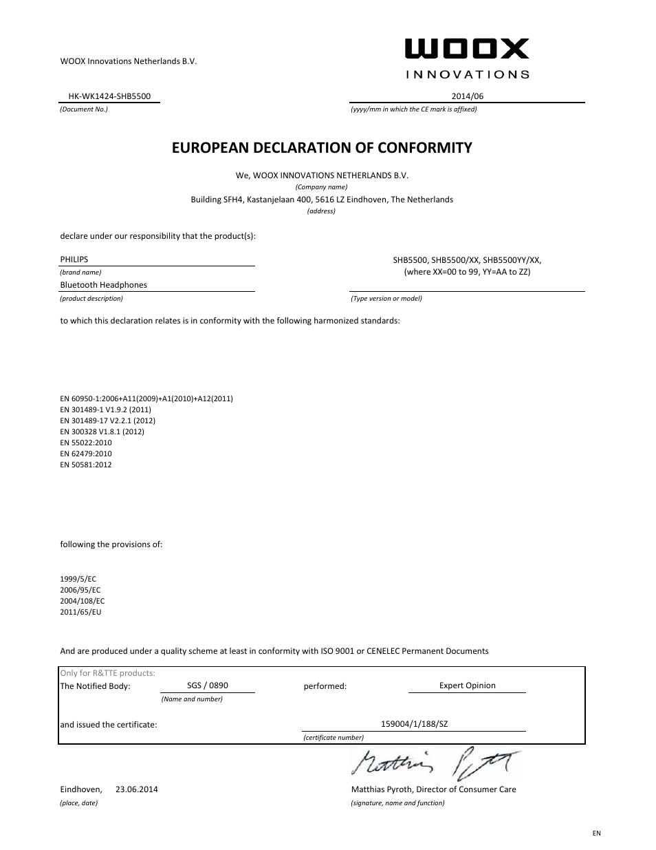 Philips SHB5500 User Manual | 21 pages