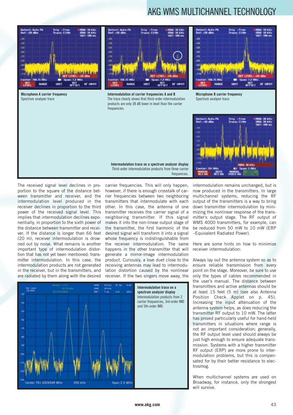 Akg wms multichannel technology | AKG Acoustics WMS 40 User Manual | Page 45 / 100