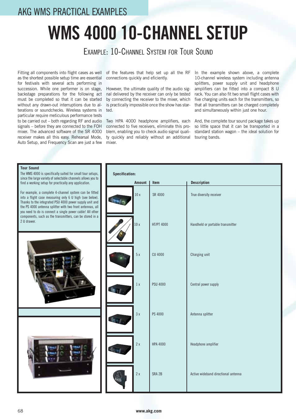 Akg wms practical examples, Xample, Hannel | Ystem for, Ound | AKG Acoustics WMS 40 User Manual | Page 70 / 100