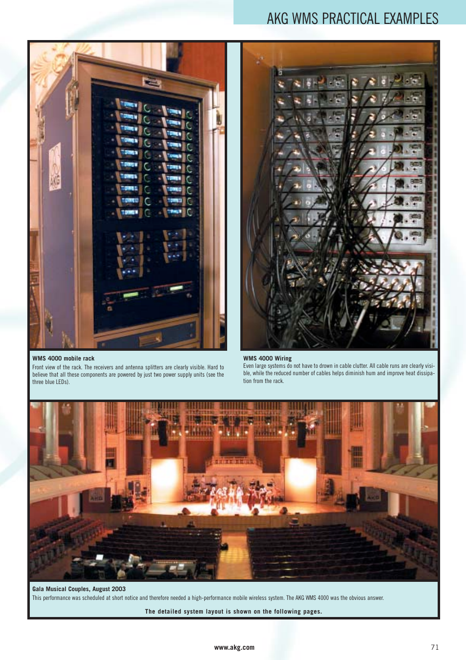 Akg wms practical examples | AKG Acoustics WMS 40 User Manual | Page 73 / 100