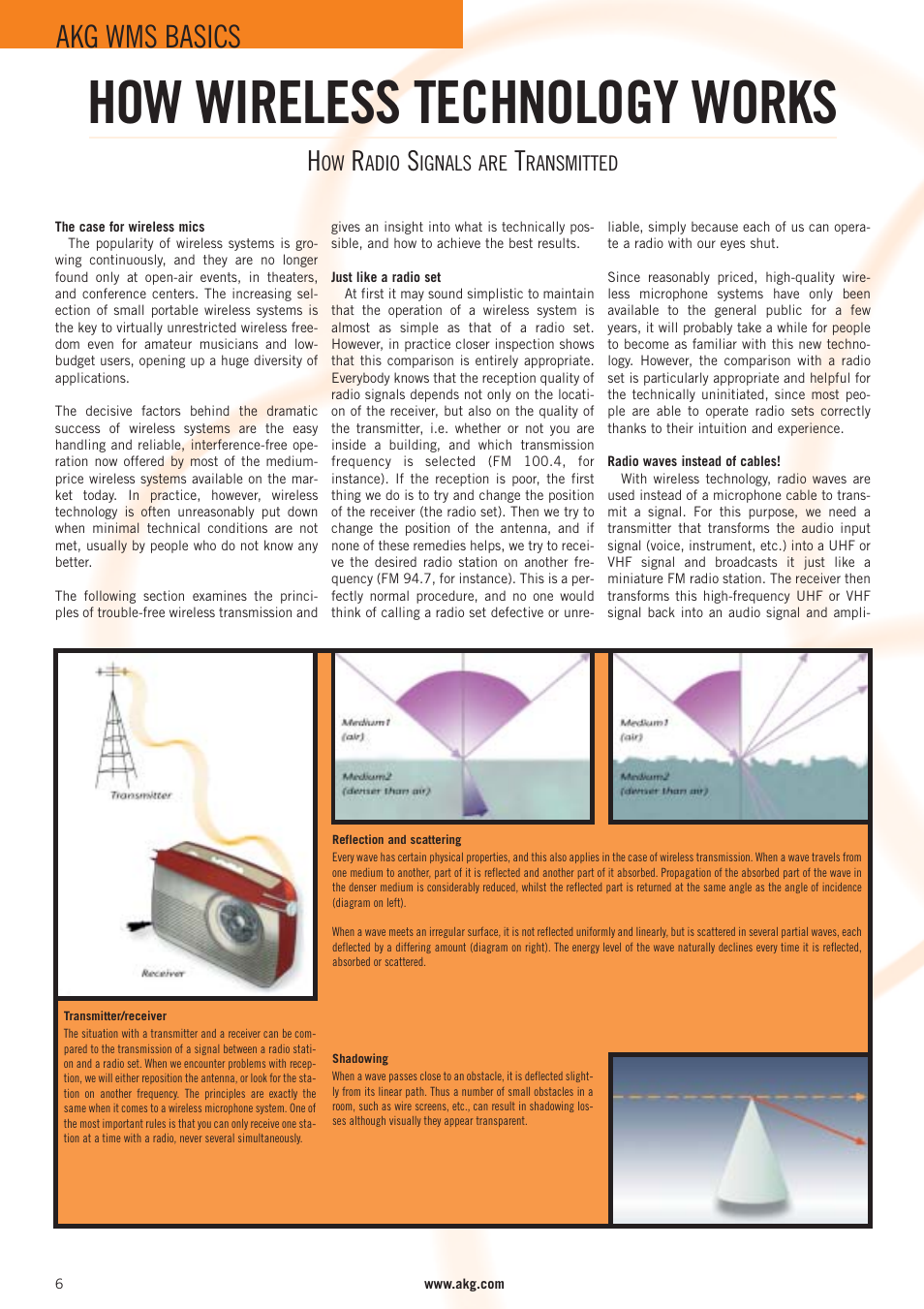 How wireless technology works, Akg wms basics | AKG Acoustics WMS 40 User Manual | Page 8 / 100