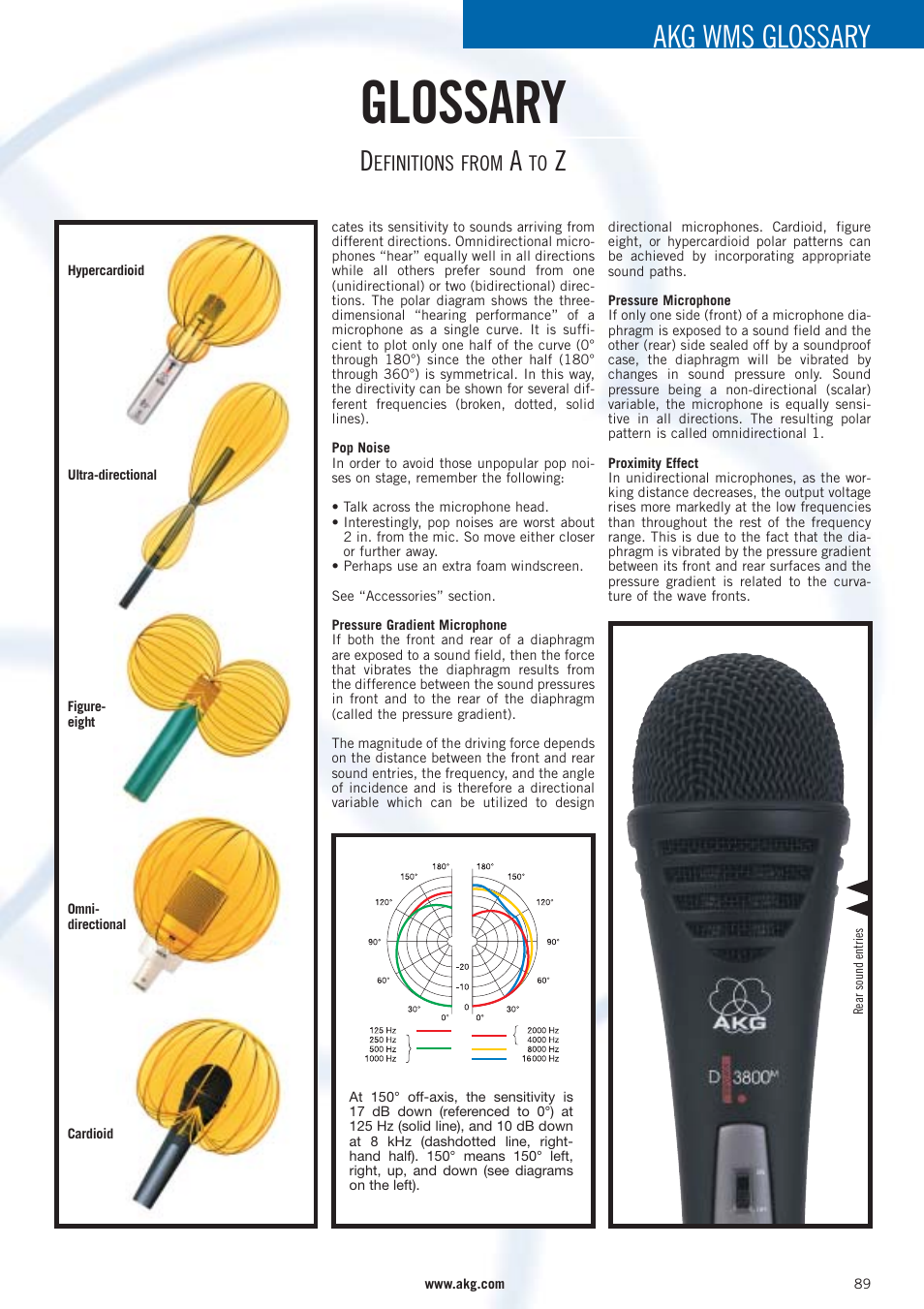 Glossary, Akg wms glossary | AKG Acoustics WMS 40 User Manual | Page 91 / 100