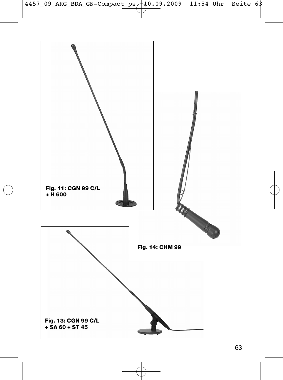 AKG Acoustics CGN 99 H/L User Manual | Page 63 / 64