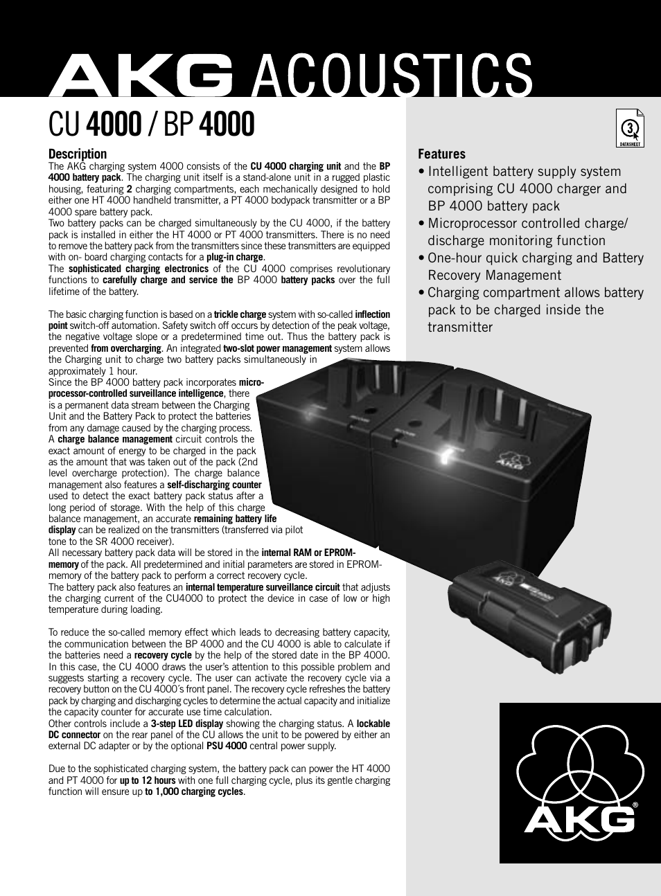 AKG Acoustics BP 4000 User Manual | 2 pages