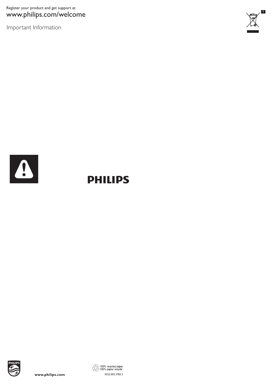 Philips CompactGo Aspirateur avec sac User Manual | 8 pages