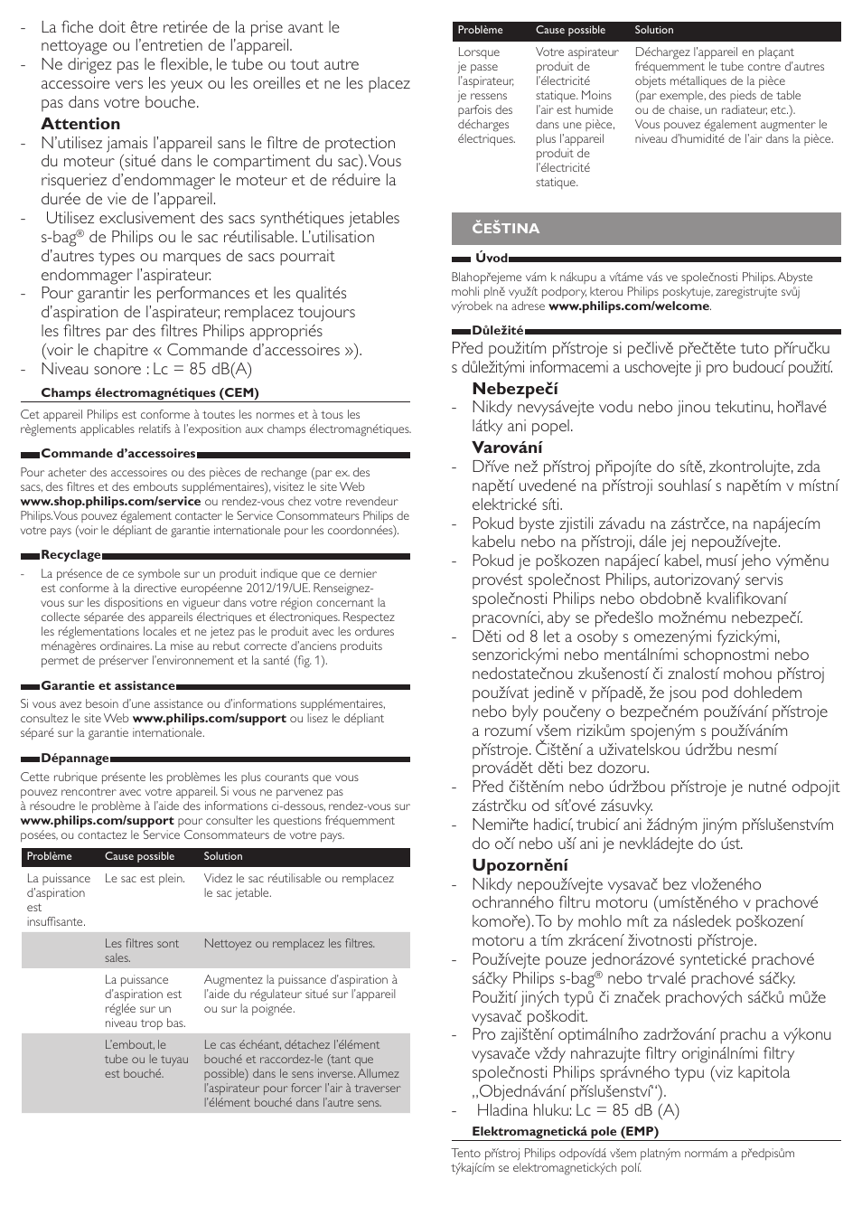 Philips CompactGo Aspirateur avec sac User Manual | Page 3 / 8
