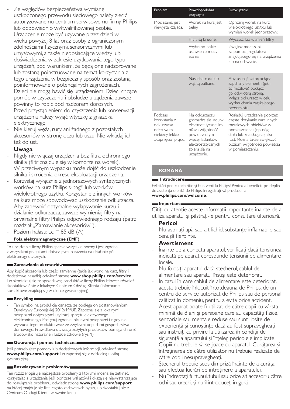 Philips CompactGo Aspirateur avec sac User Manual | Page 6 / 8