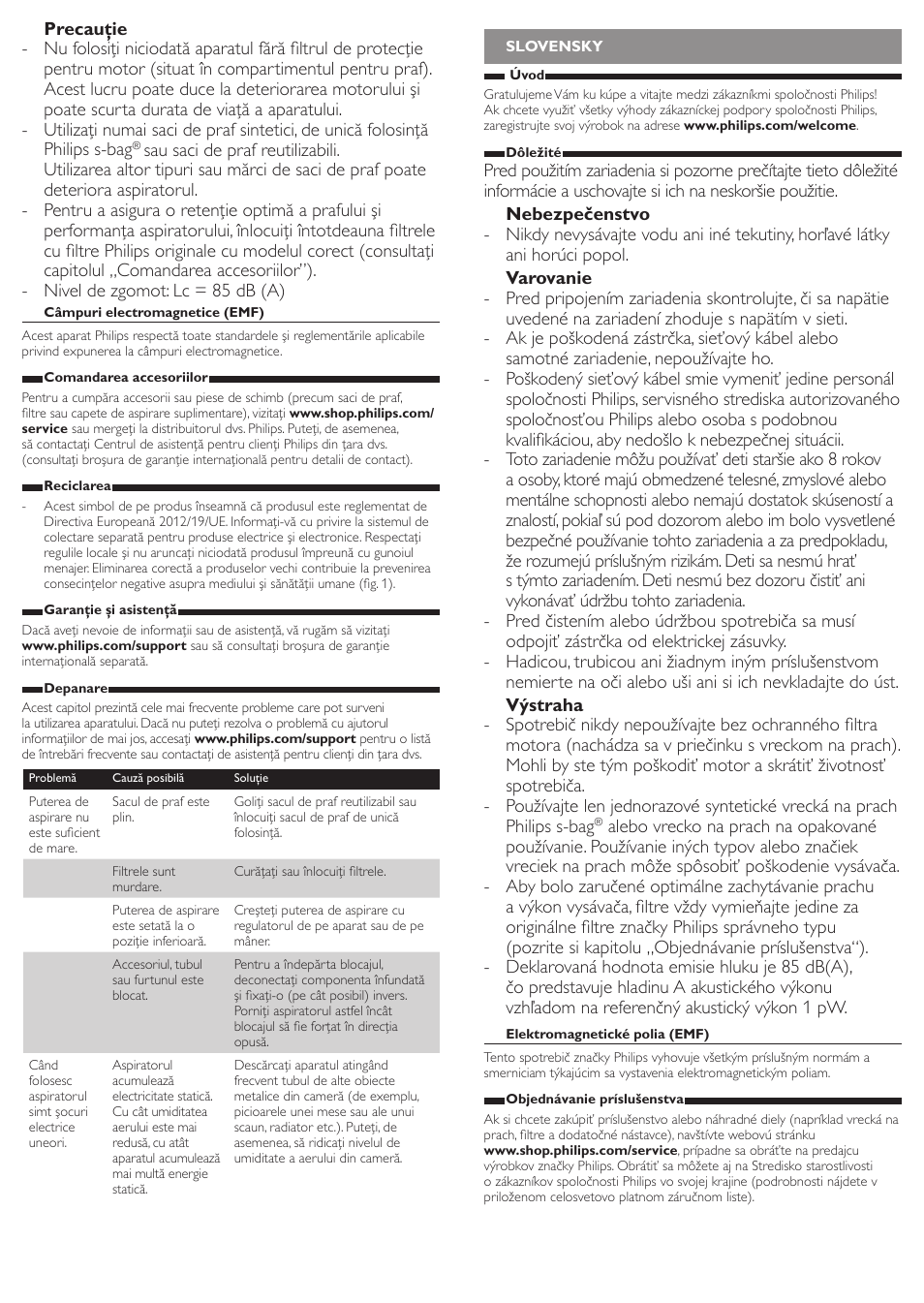 Philips CompactGo Aspirateur avec sac User Manual | Page 7 / 8