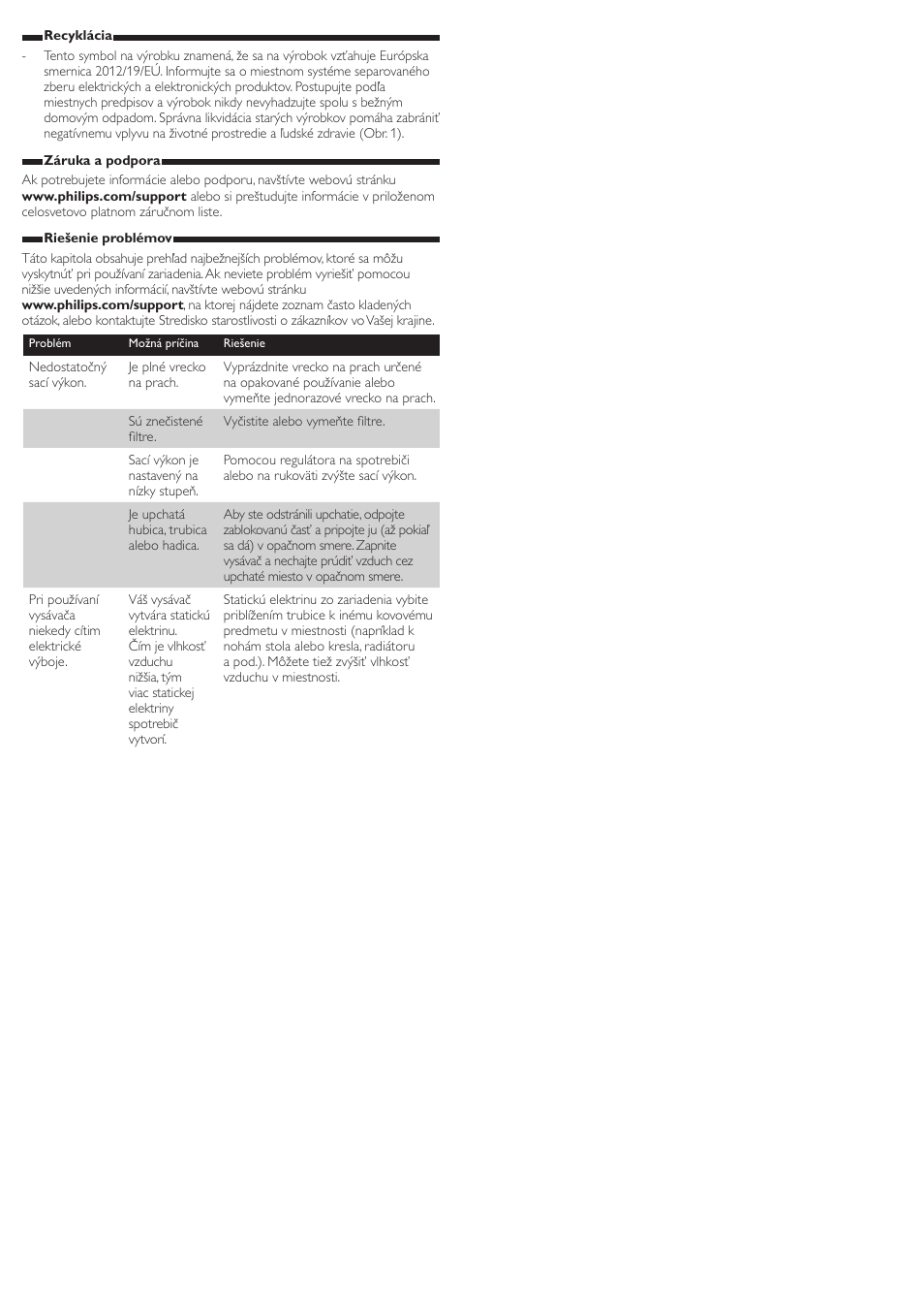 Philips CompactGo Aspirateur avec sac User Manual | Page 8 / 8