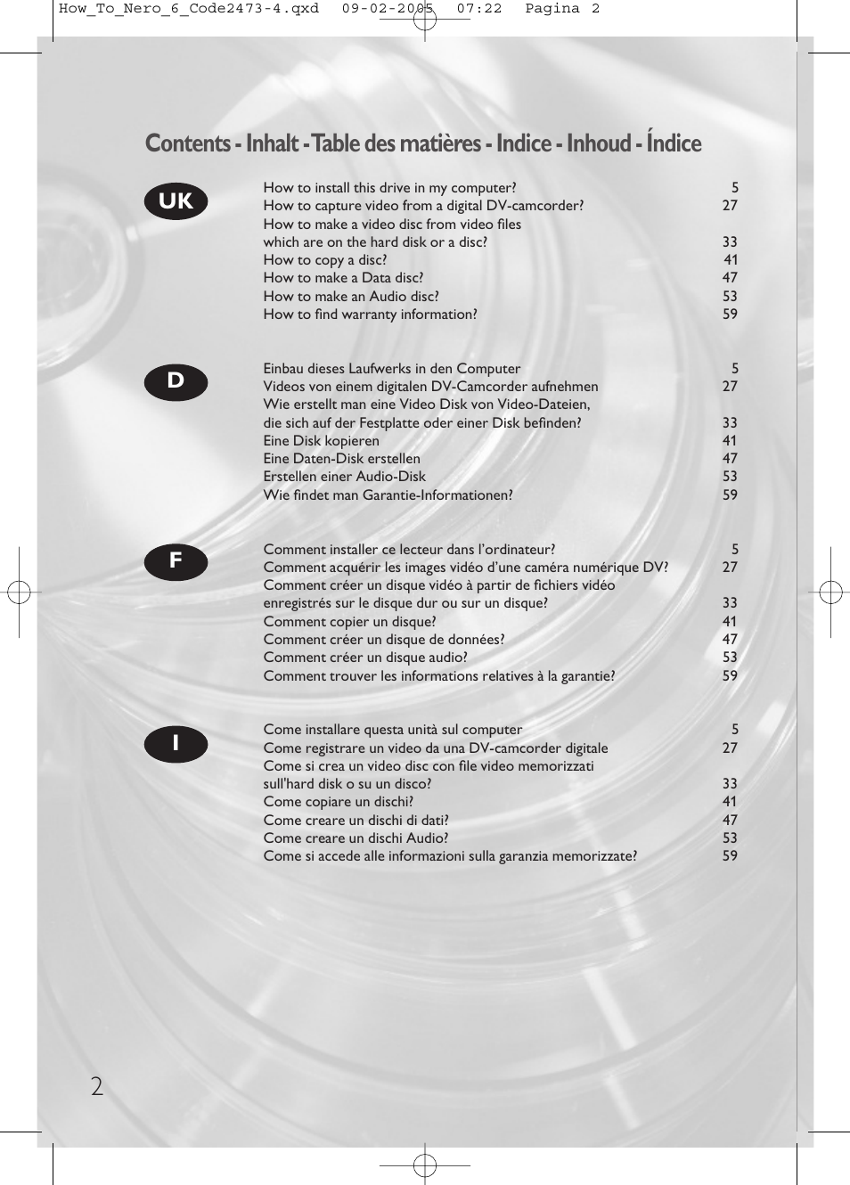 Uk d f i | Philips Lecteur interne User Manual | Page 2 / 68