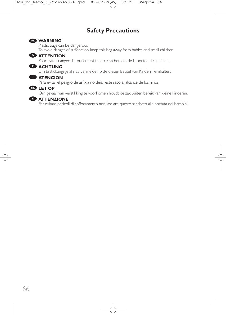 Safety precautions | Philips Lecteur interne User Manual | Page 66 / 68