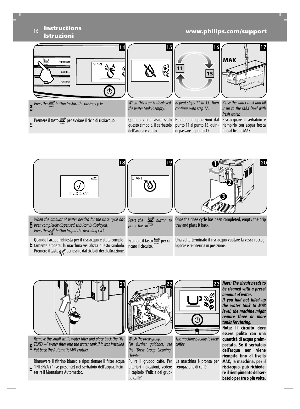 Philips Saeco Minuto Machine espresso Super Automatique User Manual | Page 16 / 56