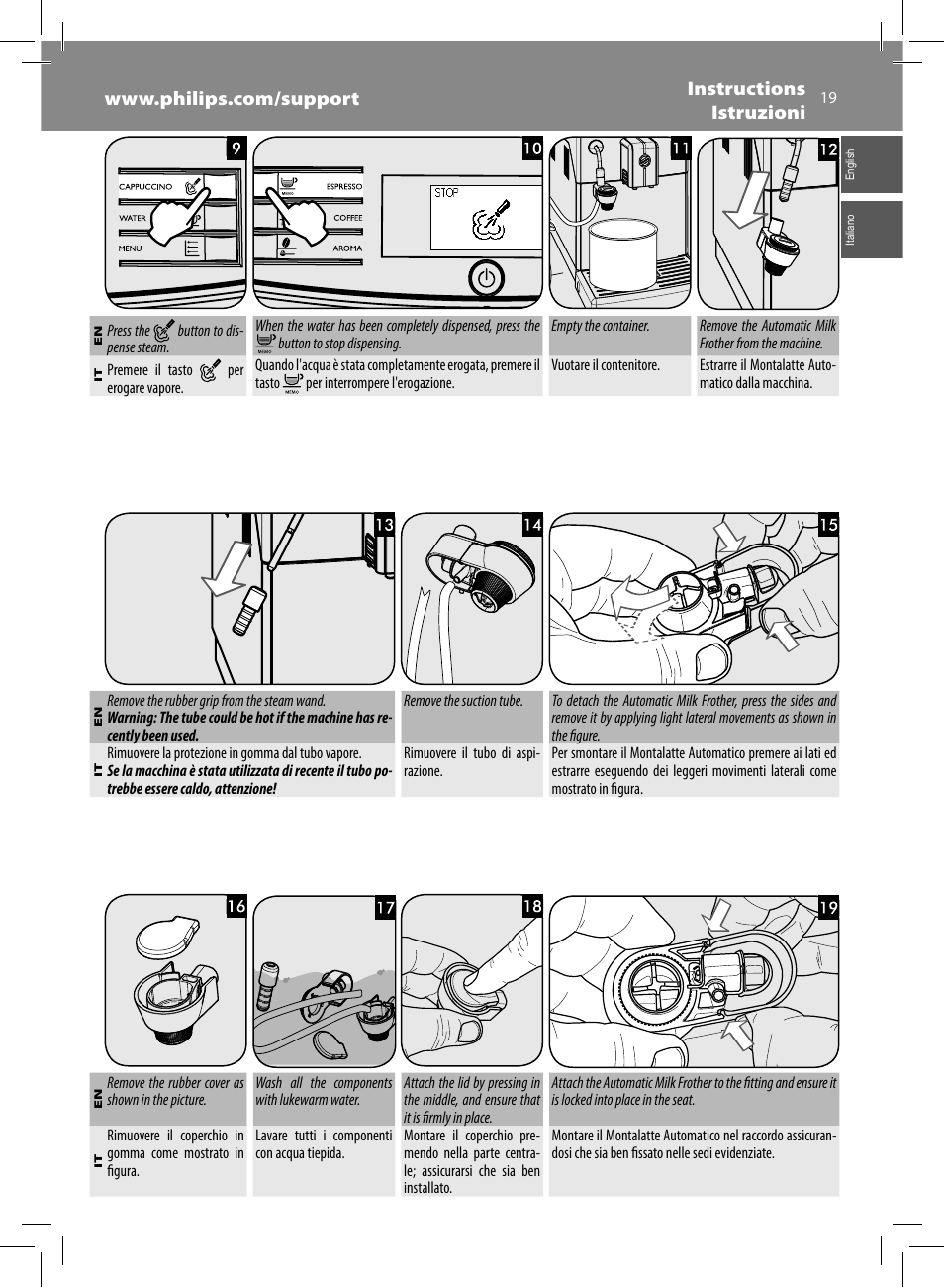 Philips Saeco Minuto Machine espresso Super Automatique User Manual | Page 19 / 56