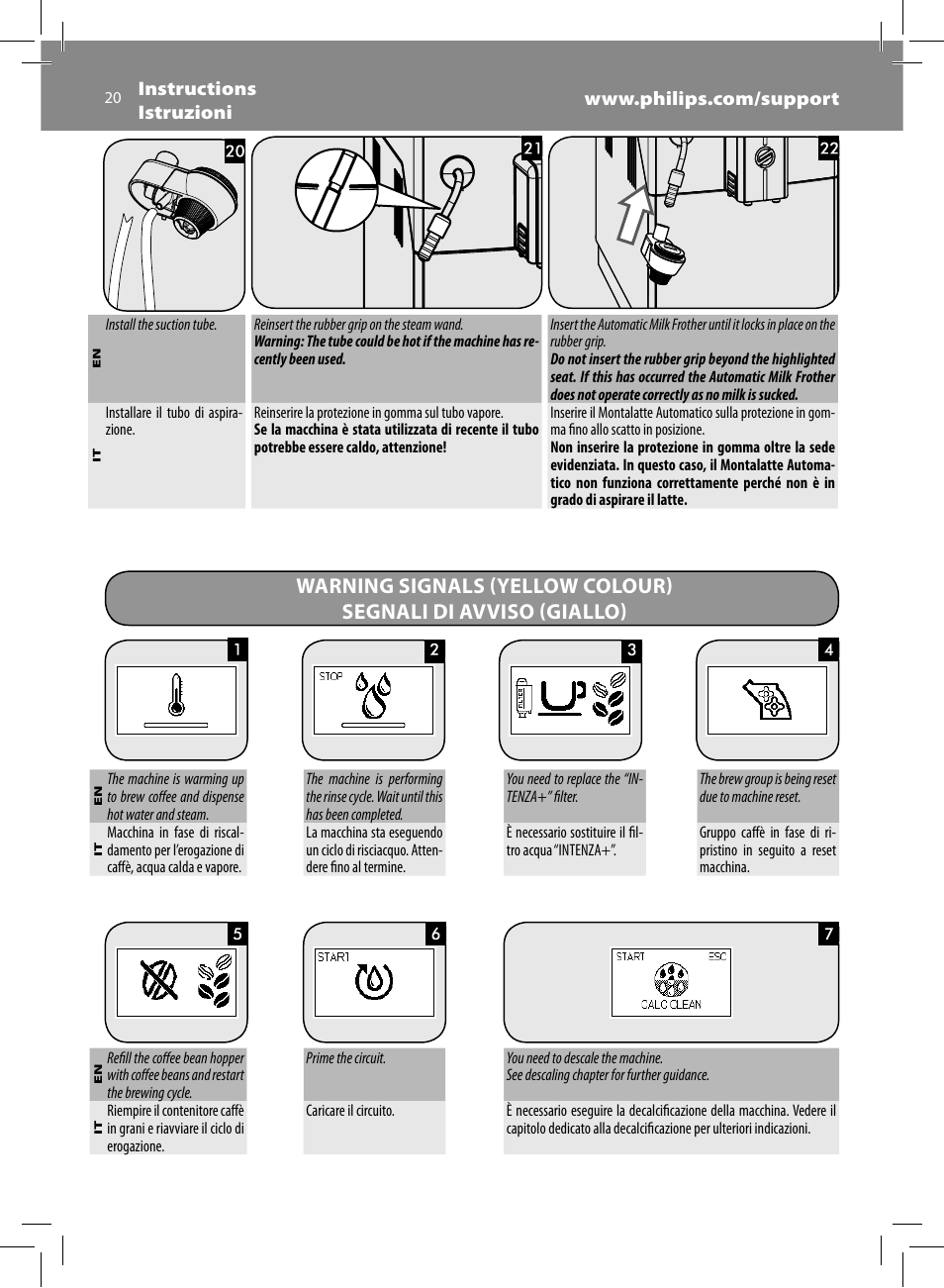 Philips Saeco Minuto Machine espresso Super Automatique User Manual | Page 20 / 56