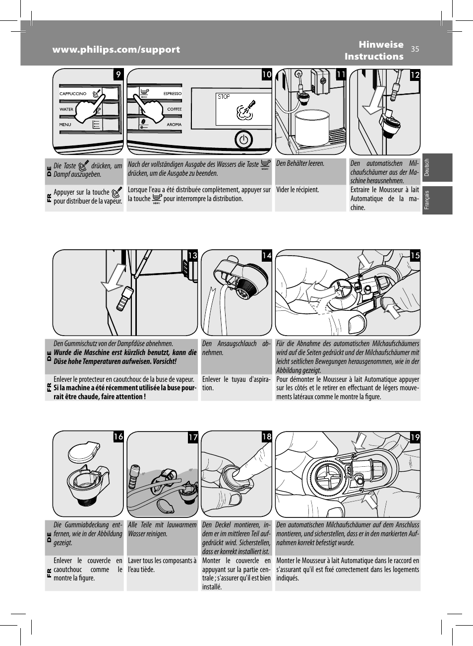 Philips Saeco Minuto Machine espresso Super Automatique User Manual | Page 35 / 56
