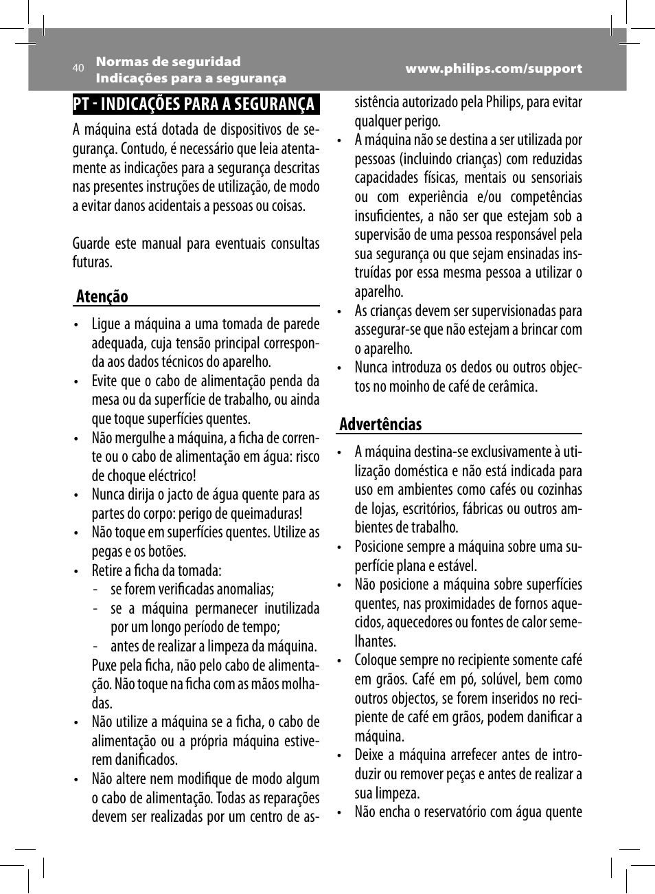 Philips Saeco Minuto Machine espresso Super Automatique User Manual | Page 40 / 56