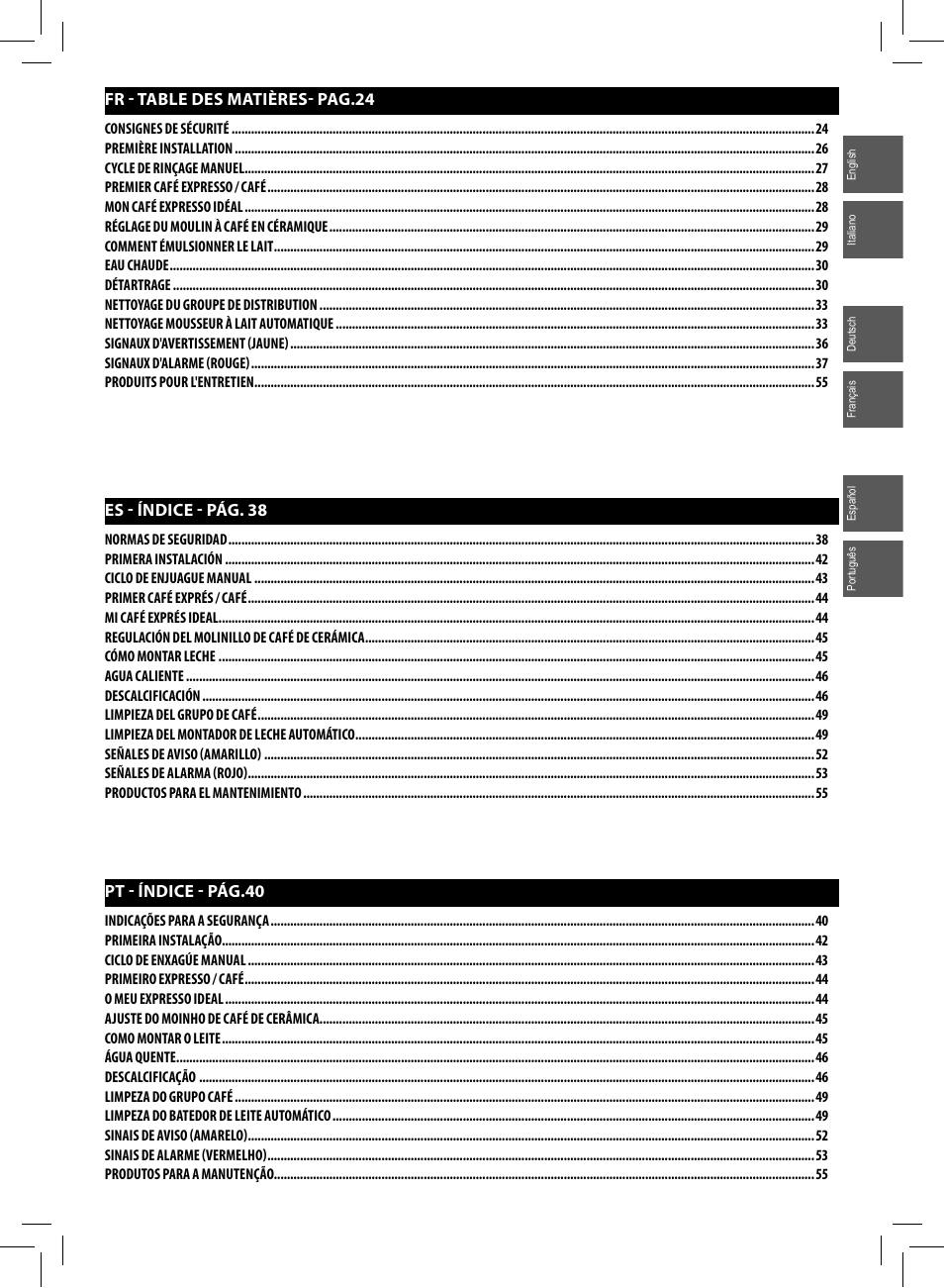 Philips Saeco Minuto Machine espresso Super Automatique User Manual | Page 5 / 56