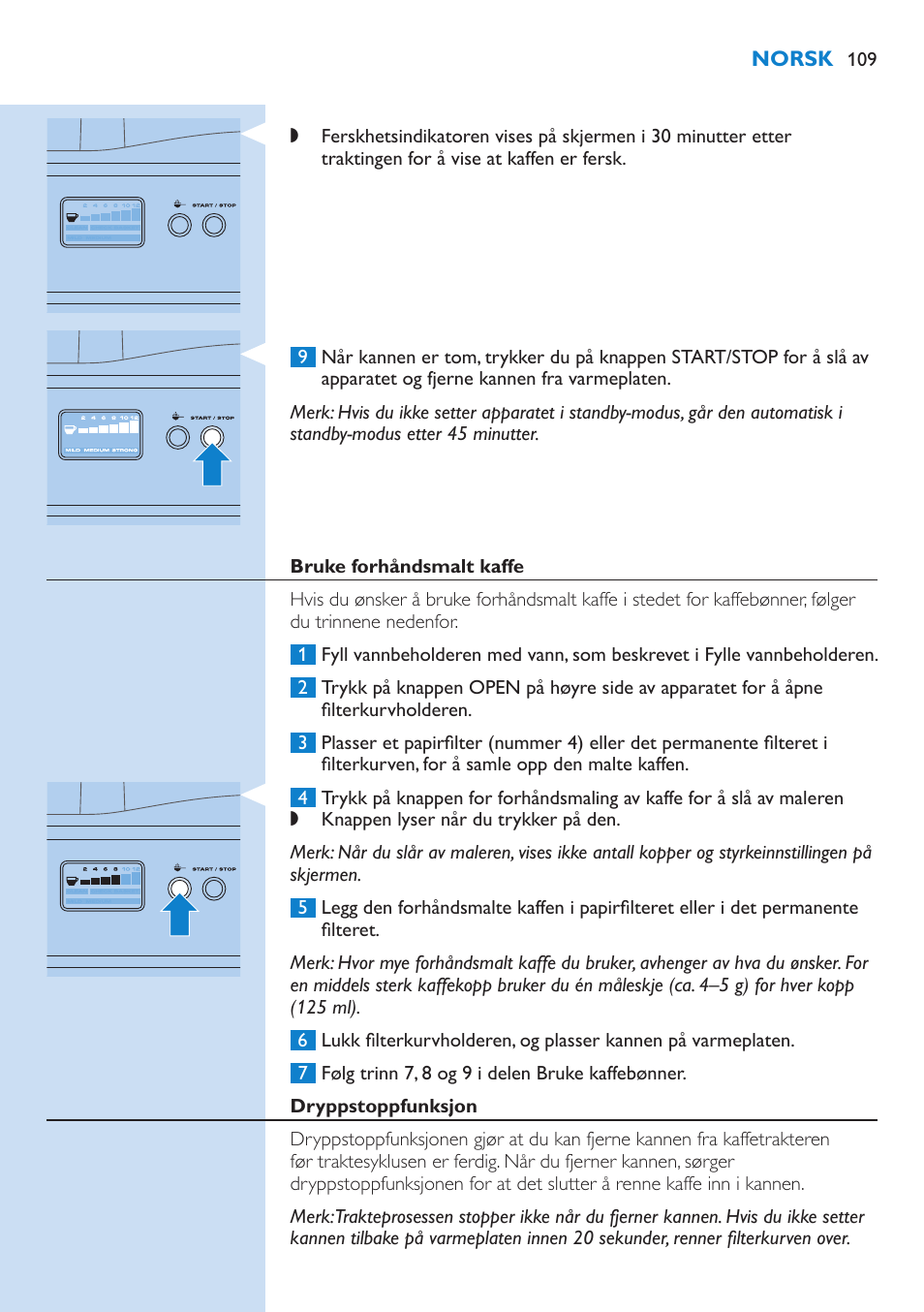 Philips Grind & Brew Cafetière User Manual | Page 109 / 150