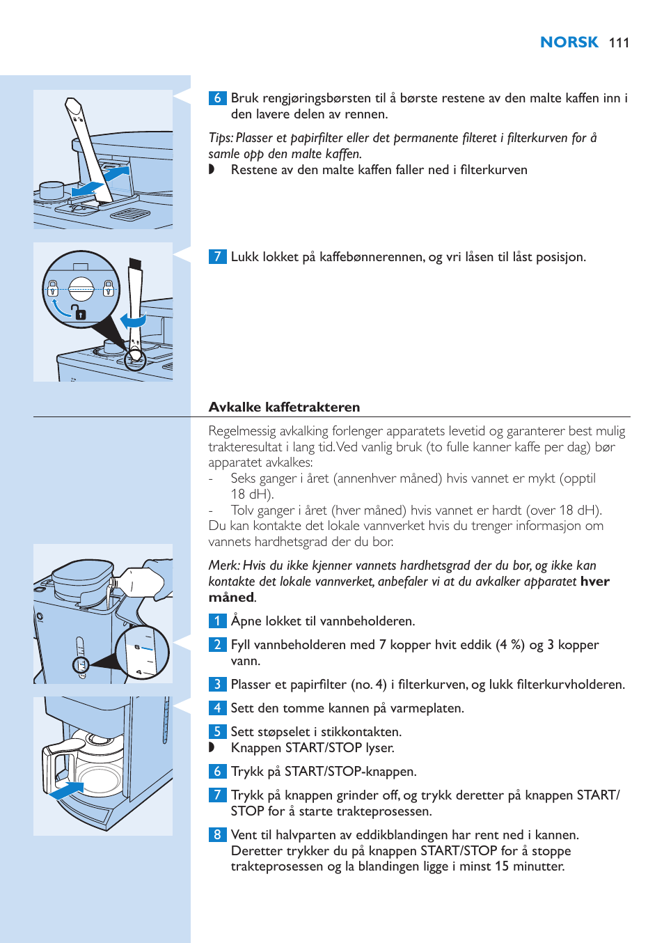 Philips Grind & Brew Cafetière User Manual | Page 111 / 150