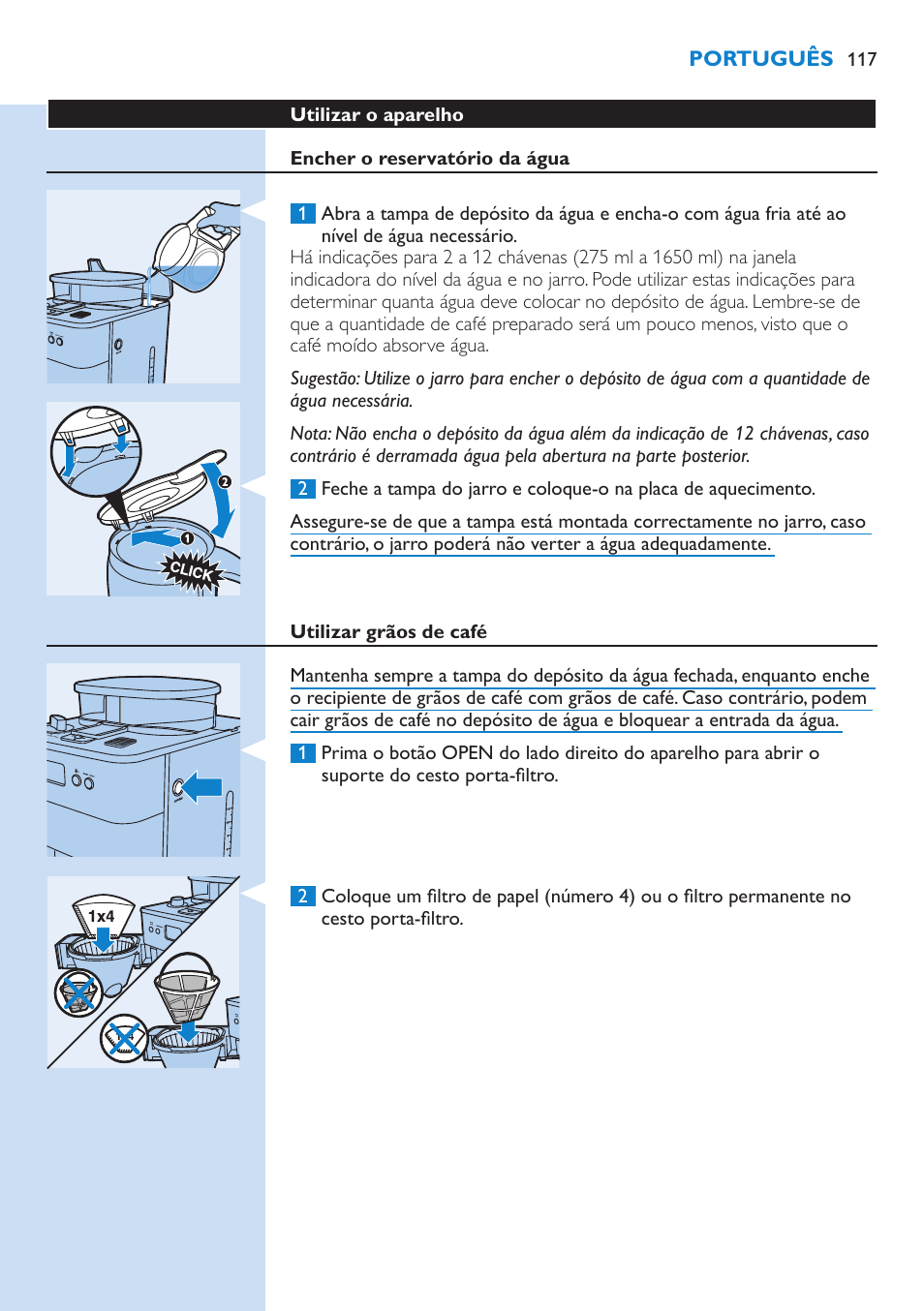 Philips Grind & Brew Cafetière User Manual | Page 117 / 150