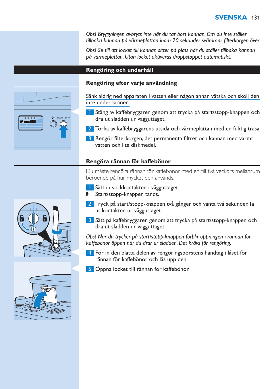 Philips Grind & Brew Cafetière User Manual | Page 131 / 150