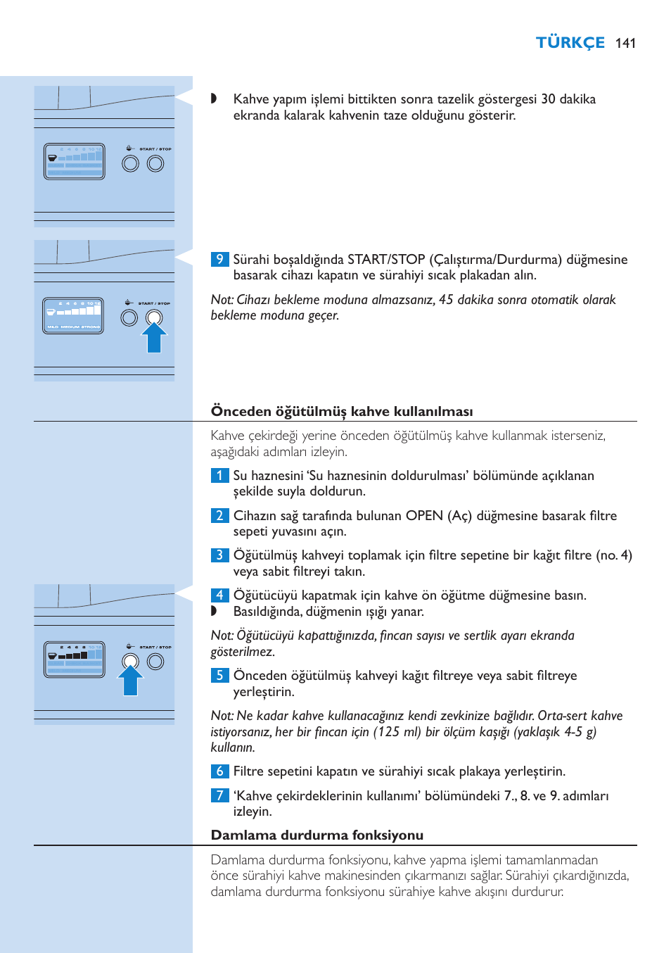 Philips Grind & Brew Cafetière User Manual | Page 141 / 150