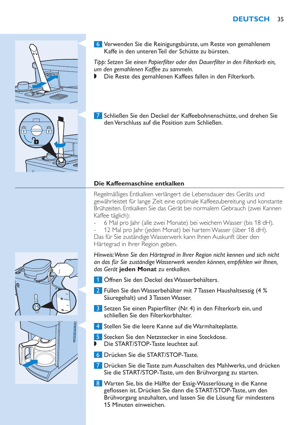 Philips Grind & Brew Cafetière User Manual | Page 35 / 150