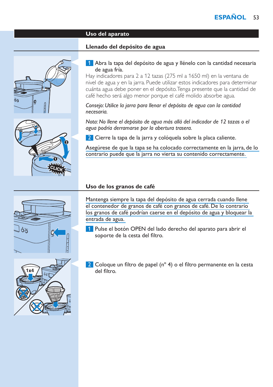 Philips Grind & Brew Cafetière User Manual | Page 53 / 150