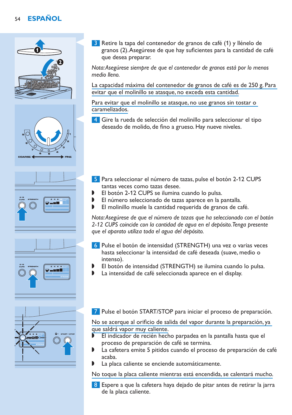 Philips Grind & Brew Cafetière User Manual | Page 54 / 150