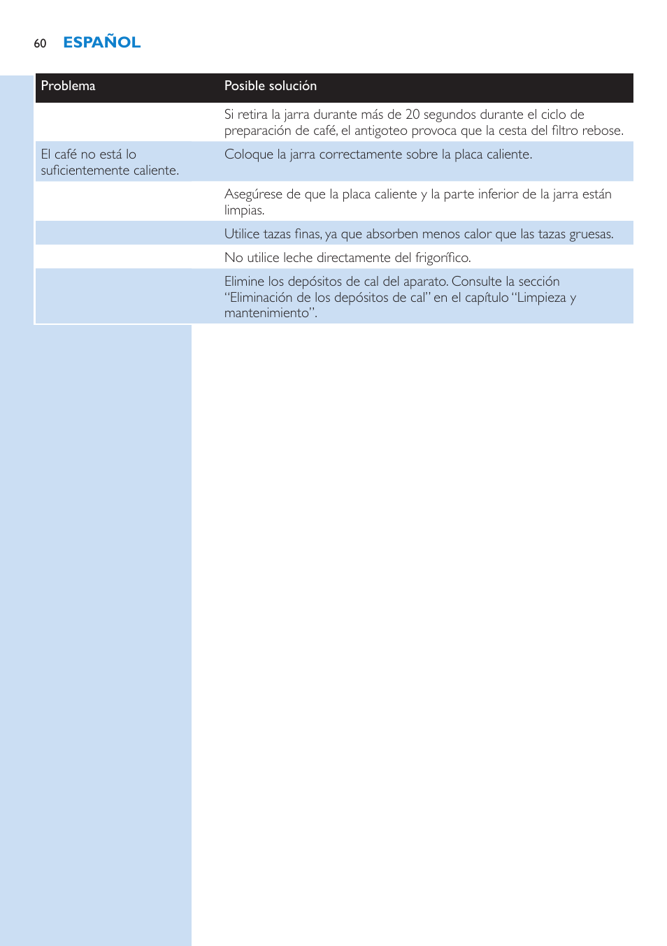 Philips Grind & Brew Cafetière User Manual | Page 60 / 150