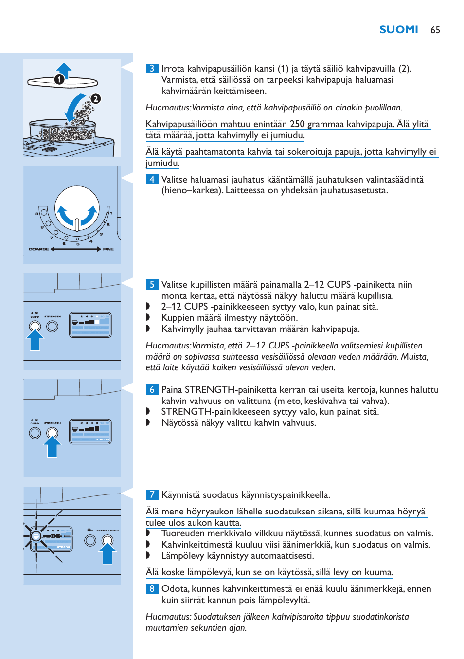 Philips Grind & Brew Cafetière User Manual | Page 65 / 150