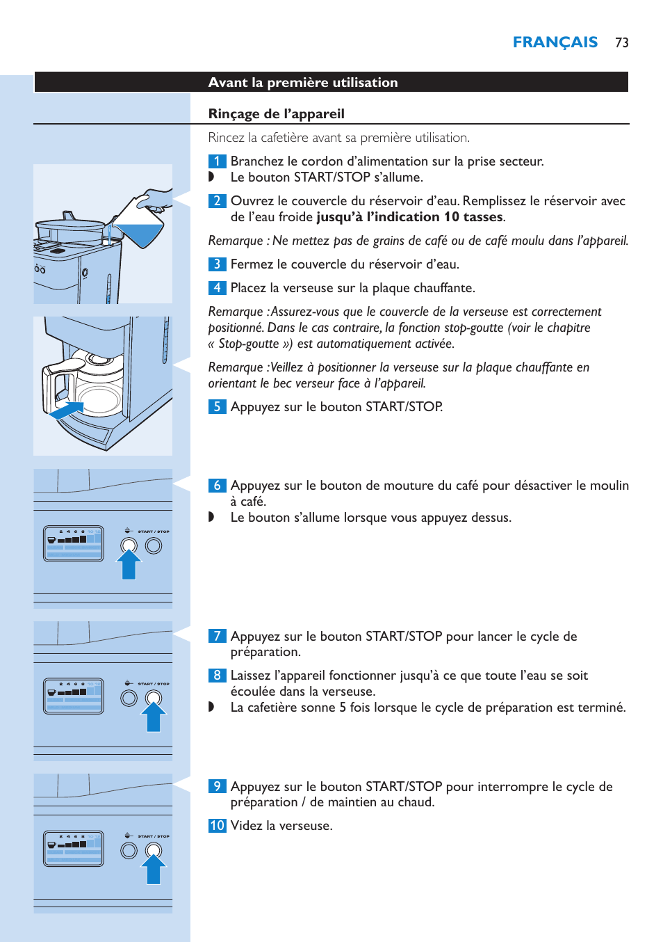 Philips Grind & Brew Cafetière User Manual | Page 73 / 150