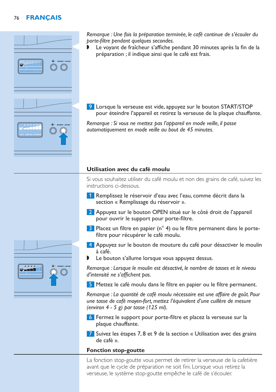 Philips Grind & Brew Cafetière User Manual | Page 76 / 150