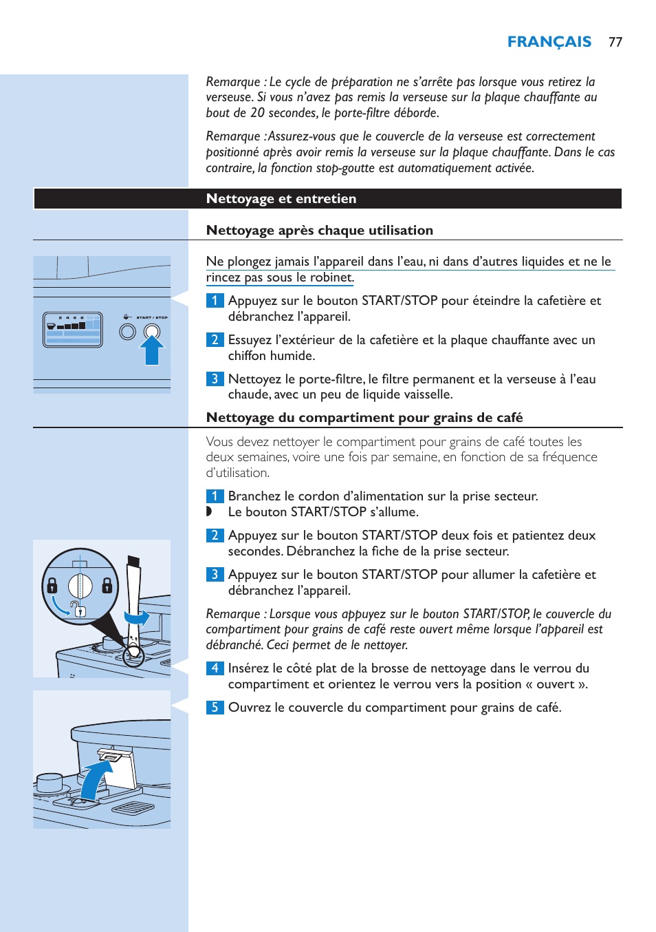 Philips Grind & Brew Cafetière User Manual | Page 77 / 150
