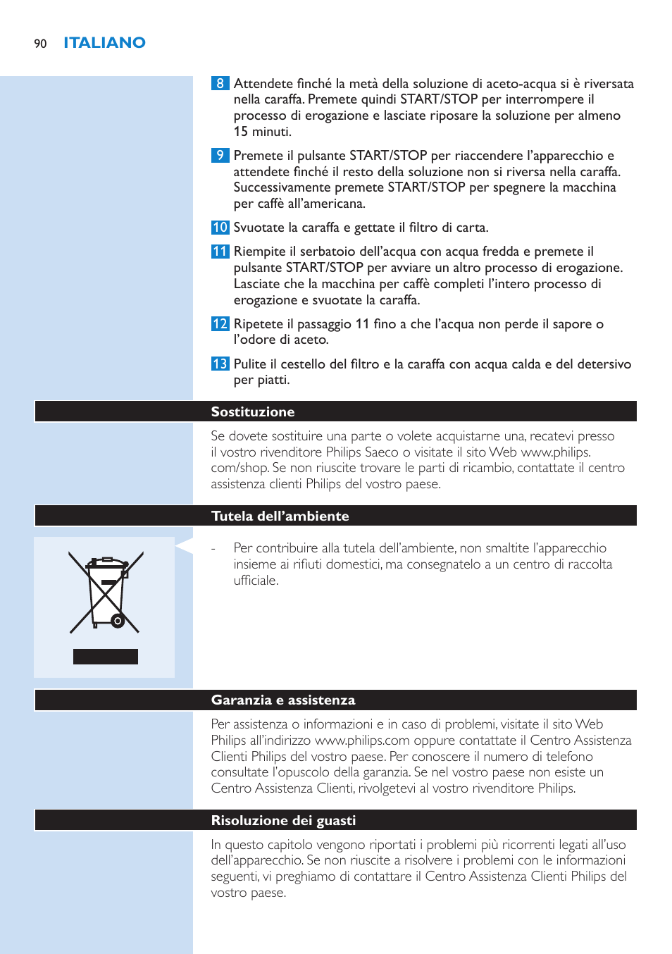 Philips Grind & Brew Cafetière User Manual | Page 90 / 150