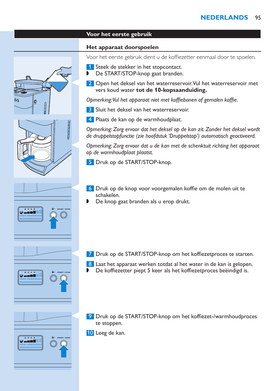 Philips Grind & Brew Cafetière User Manual | Page 95 / 150