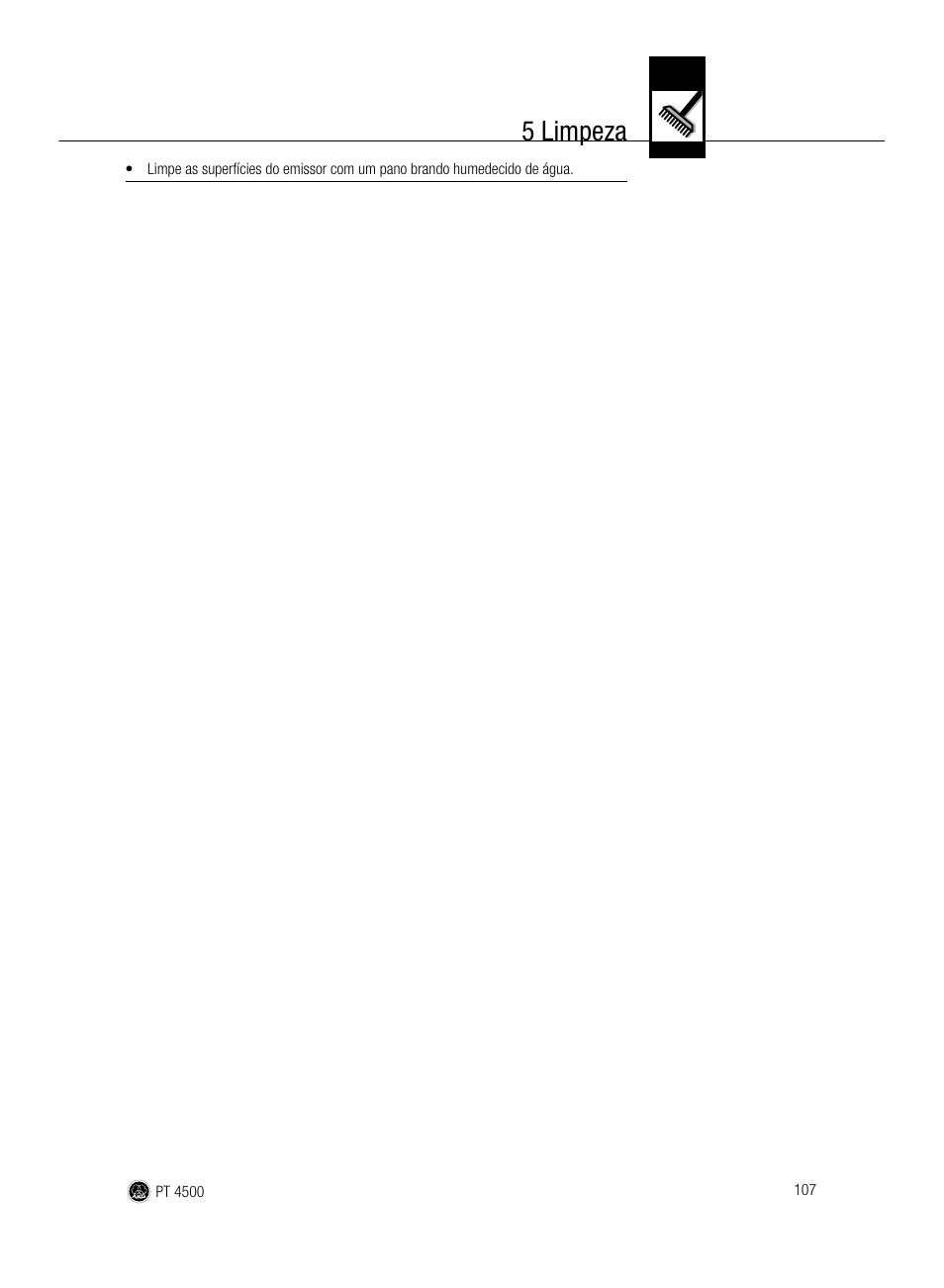 5 limpeza | AKG Acoustics PT 4500 User Manual | Page 107 / 114