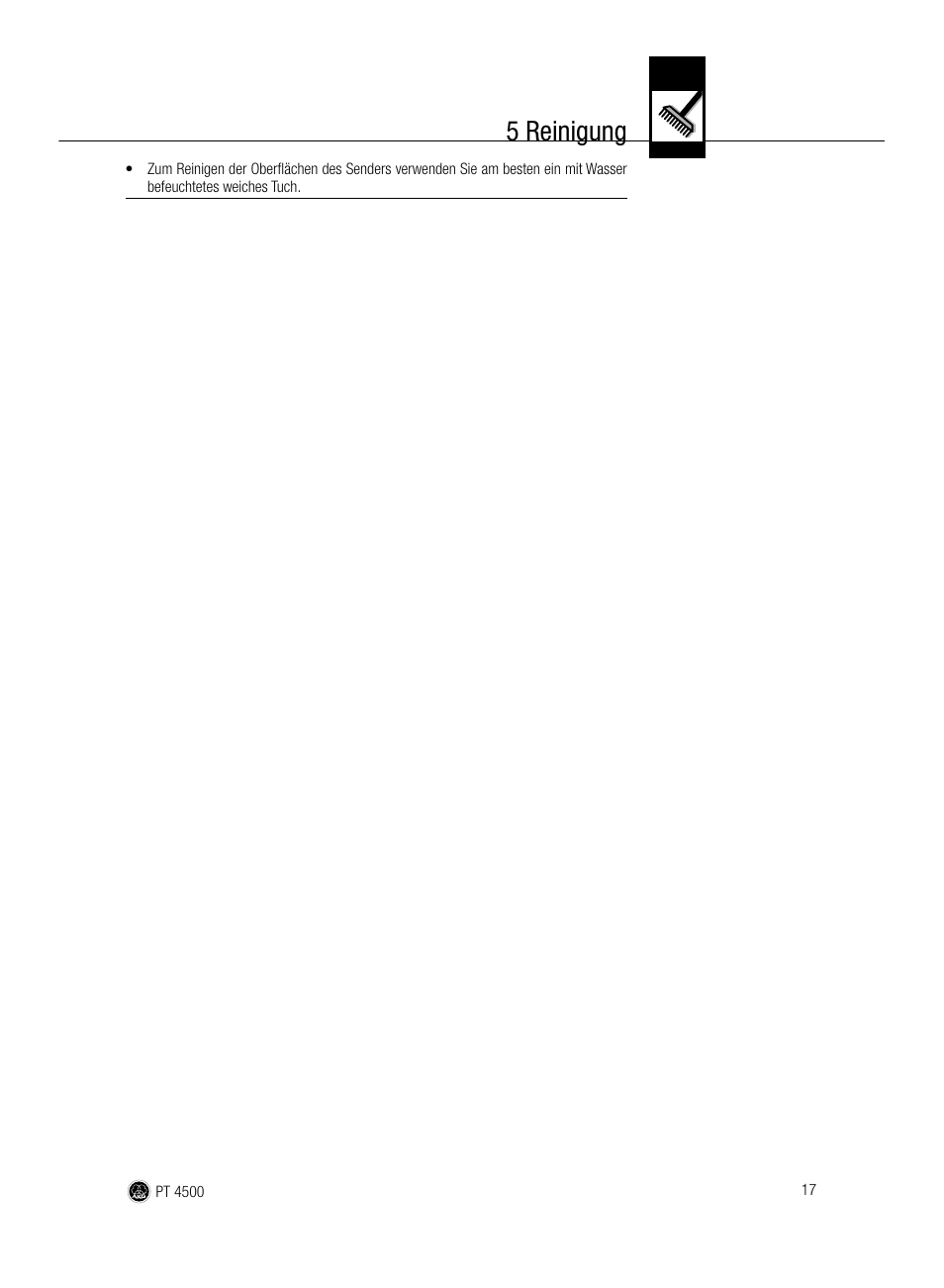5 reinigung | AKG Acoustics PT 4500 User Manual | Page 17 / 114