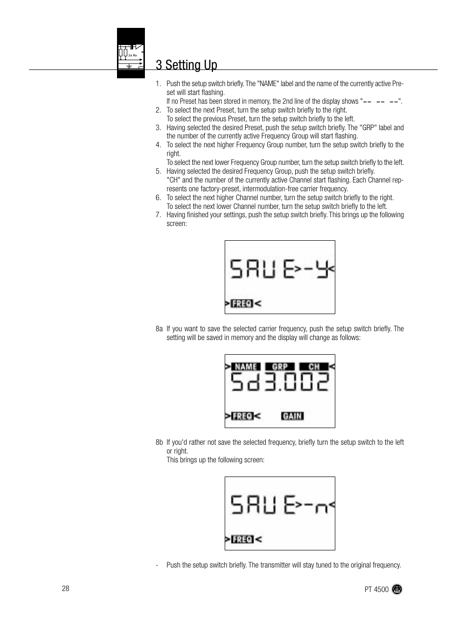 3 setting up | AKG Acoustics PT 4500 User Manual | Page 28 / 114