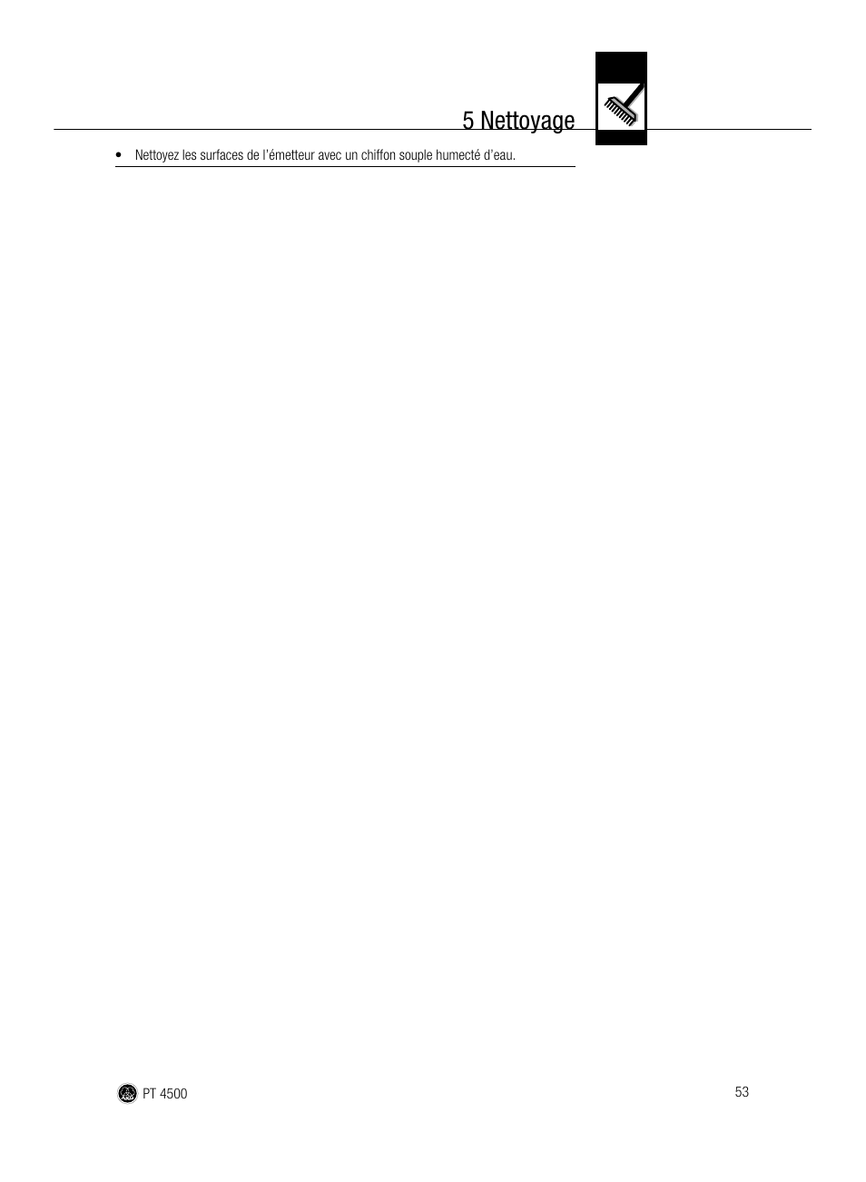 5 nettoyage | AKG Acoustics PT 4500 User Manual | Page 53 / 114
