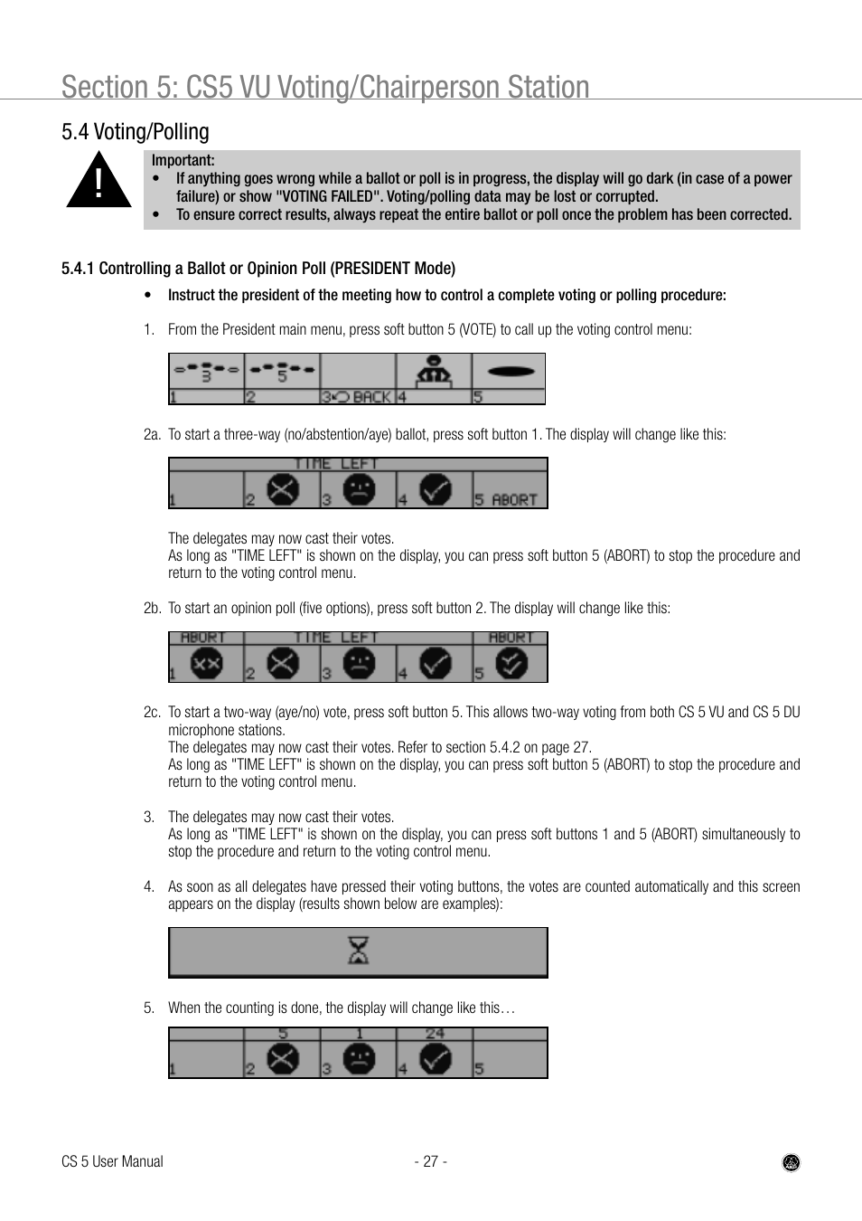 4 voting/polling | AKG Acoustics CS 5 User Manual | Page 27 / 51