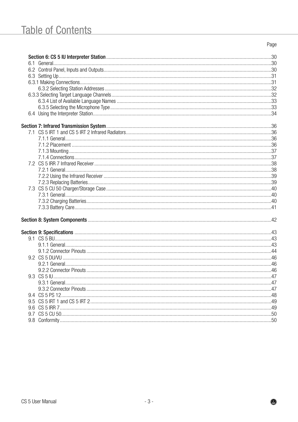 AKG Acoustics CS 5 User Manual | Page 3 / 51