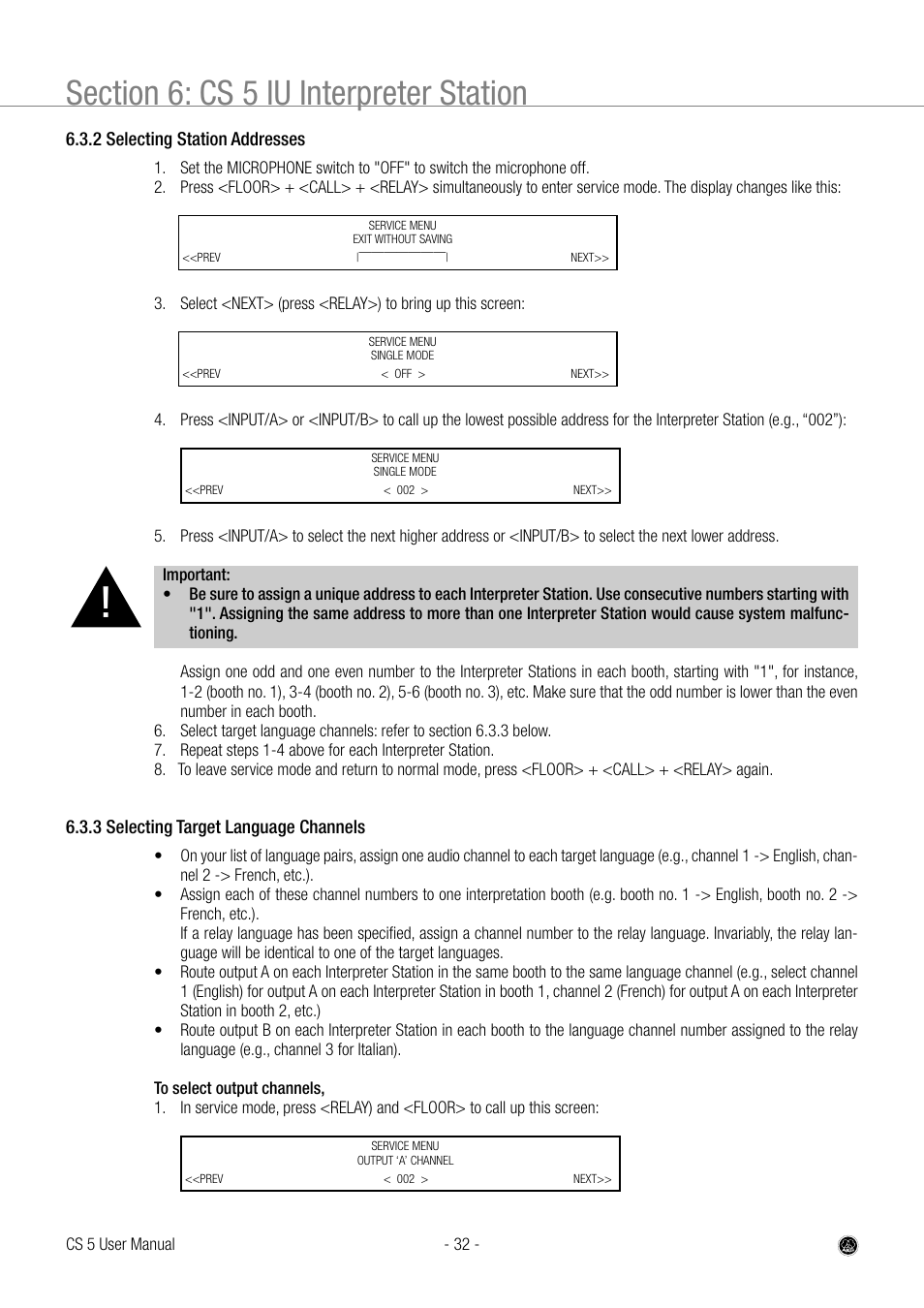 AKG Acoustics CS 5 User Manual | Page 32 / 51