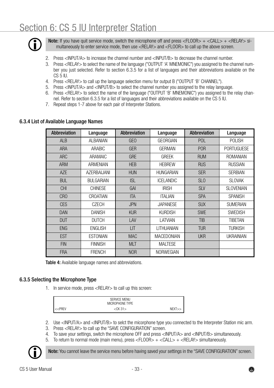 AKG Acoustics CS 5 User Manual | Page 33 / 51
