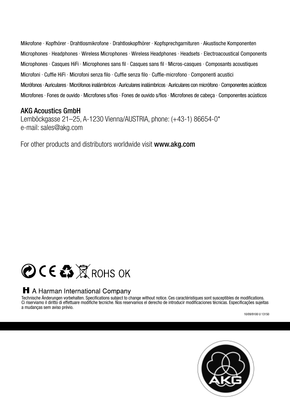 AKG Acoustics CS 5 User Manual | Page 51 / 51